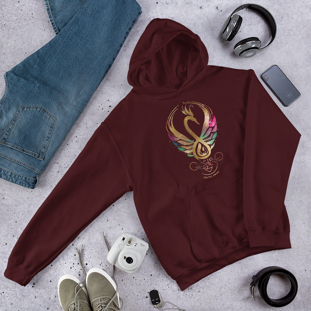 Celtic Swan | Mystic Glow Unisex Hoodie