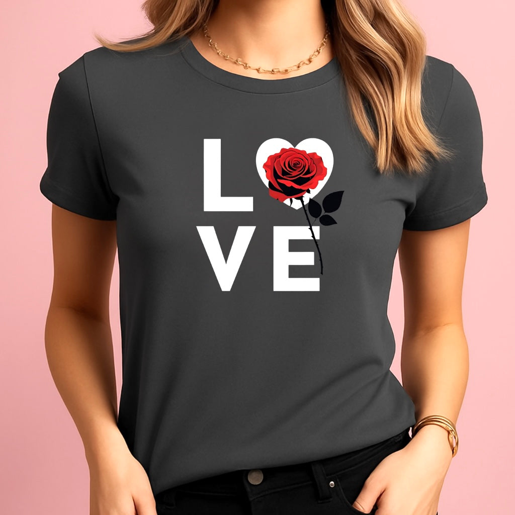 LOVE Graphic Tee – Rose Edition (Unisex)